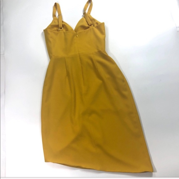 Dress the Population Yellow Faux Wrap Dress - Picture 6 of 11